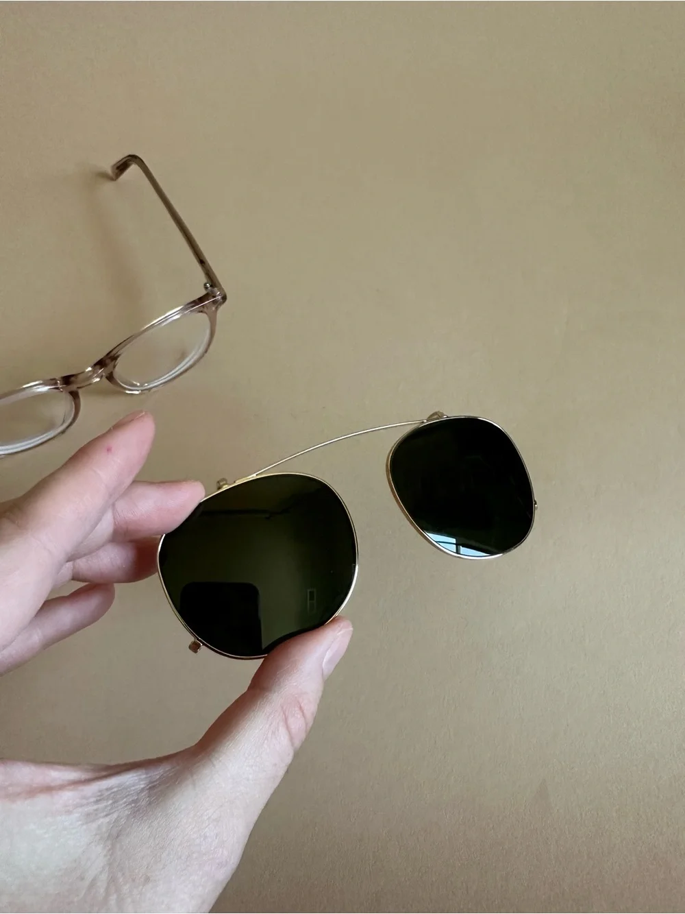 Warby Parker Durand M 688 48-18-142 Eyeglasses Frames With Sunglasses Attachment